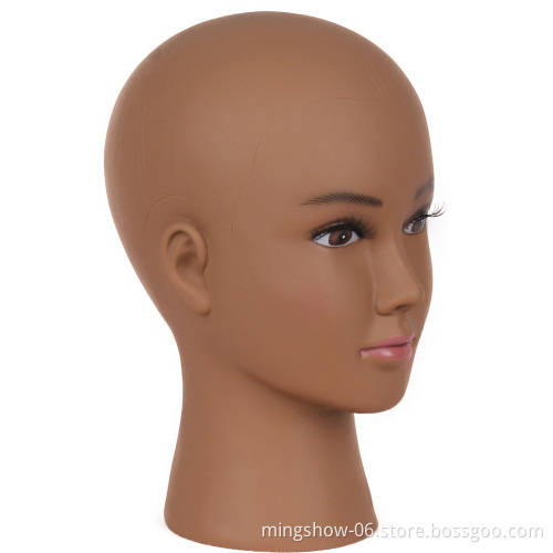 Qingdao mannequin afro head with stand  female mannequin head for wig display